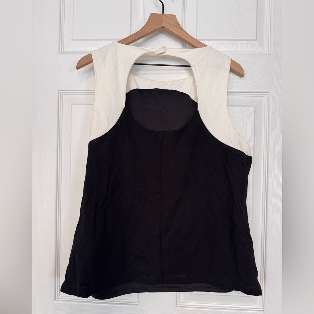 Halogen Sleeveless Black Color Block Tank Top NWOT - Picture 4 of 8